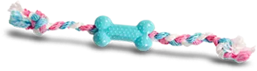 DUVO+ PUPPY TPR BONE WITH NYLON ROPE - IGRAČKA ZA &Scaron;TENCE - 35CM